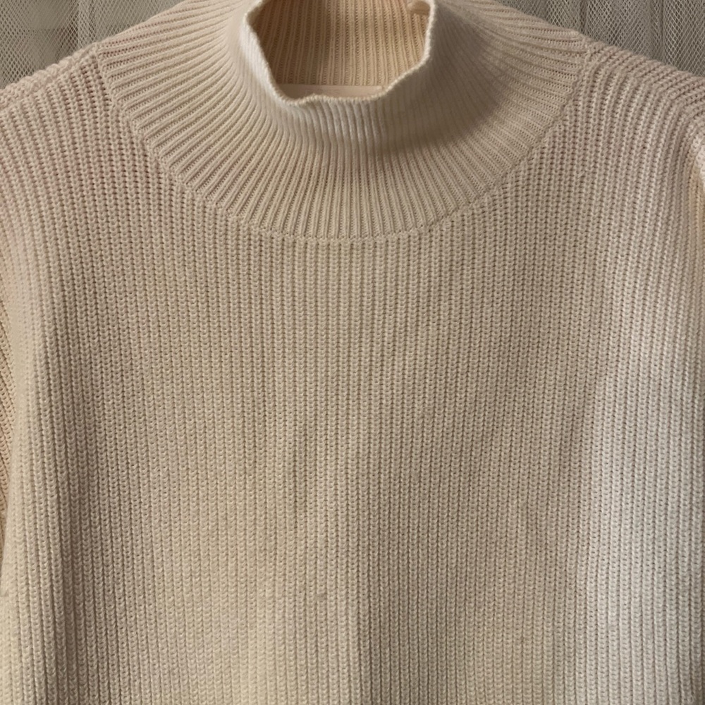 HUGO BOSS FAONIA COTTON & CASHMERE IVORY SWEATER sz S D1 - Picture 3 of 12